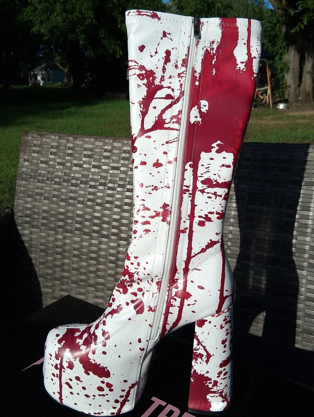 Trickz N' Treatz® Scream Queen Knee-High Platform GoGo Boots | Size 11